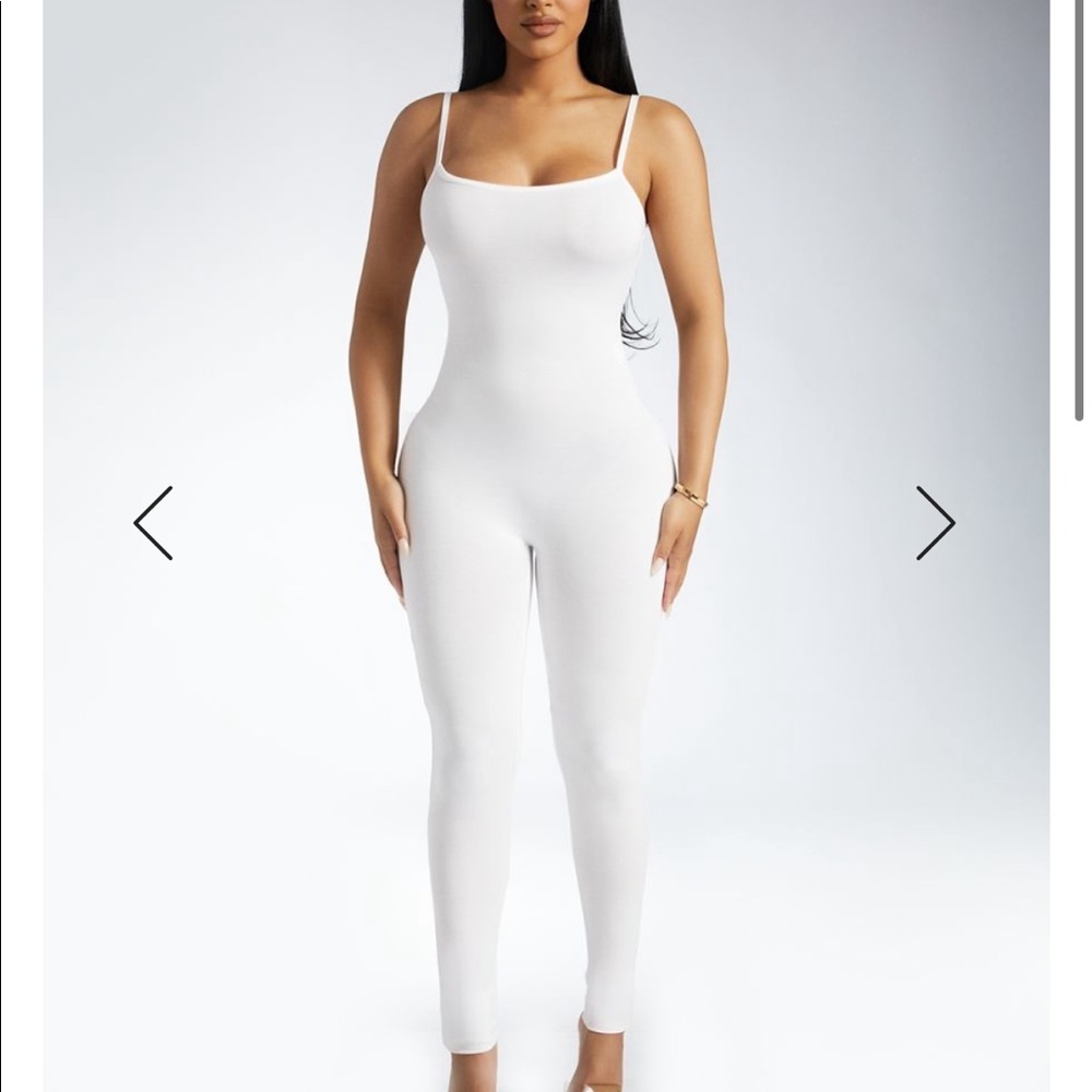 Naked Wardrobe White Jumpsuit